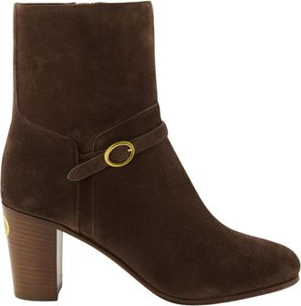 Valentino Garavani Bruine Pattie Enkellaarzen - Dames - Laarzen met Hak - Bruin - 38 1/2 EU - Schoenen