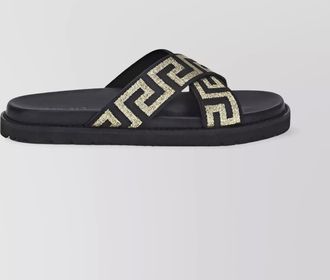 Versace iconic greca motif nappa sandals