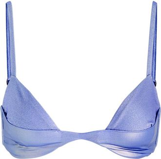 Baobab Raffaela Glittered Lamé Bikini top - Blue - S (UK8-10 / S)