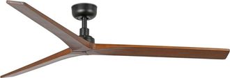 Faro Barcelona Ventilador sin luz madera de pino nogal oscuro 150x150x24 cm