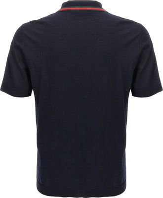 Gucci Mens Blue Wool Polo Shirt