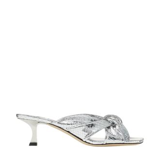Jimmy Choo London Avenue 50 Snake-Effect Leather Mules, Brand Size 34.5 ( US Size 4.5 )