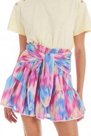 Allison New York Chase Mini Skirt In Rainbow Haze