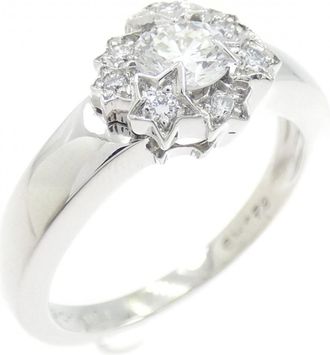 Chanel Platinum Platinum 950 Band Ring (Pre-Owned)