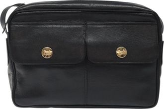 Celine Vintage Black Leather Shoulder Bag (Pre-Owned)