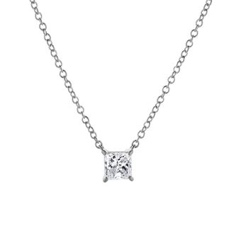 Grown Brilliance 14KT White Gold 0.55 Carat Lab Grown Diamond Necklace for Women