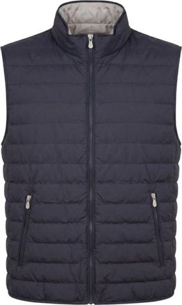 Brunello Cucinelli Navy Blue Quilted Jacket