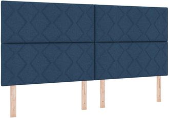 vidaXL Headboard with Headboard Blue 200 cm Faux Leather vidaXL