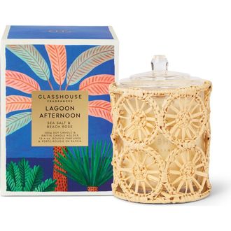 Glasshouse Fragrances Lagoon Afternoon Scented Candle in Clear at Nordstrom, Size 13.4 Oz