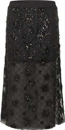 Karen by Simonsen Rokken, Dames, Zwart, S, Pailletten, Meteoriet Pailletten Rok