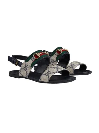 Gucci Logo-Detail Synthetic Sandals - Blue