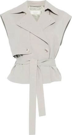 PESERICO Giacca doppiopetto smanicata - Grigio