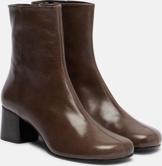 Christophe Lemaire Stivaletti Anatomic 55 in pelle