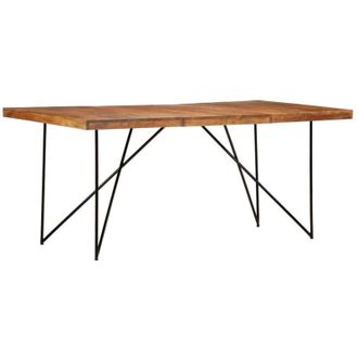 vidaXL Mesa de comedor de madera maciza de acacia 180x90x76 cm vidaXL