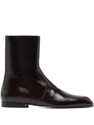 Khaite Stivali Colt con zip - Marrone