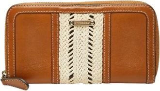 Burberry Pre-owned Wallets, female, Brown, Size: ONE SIZE Pre-owned Leather Long Wallet