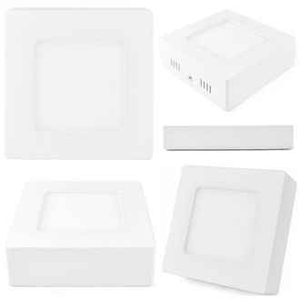 Trade Shop Trade Shop Traesio - Trade Shop - Panel De Techo Foco Redondo Led Foco 6-12-18-24 Vatios Fr&iacute;o C&aacute;lido - -24 Vatios -cuadrado