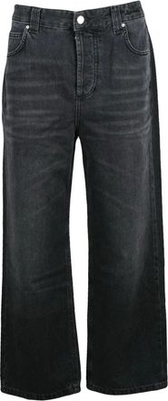 Marella Jeans, Dames, Zwart, XL, Katoen, Wide Jeans