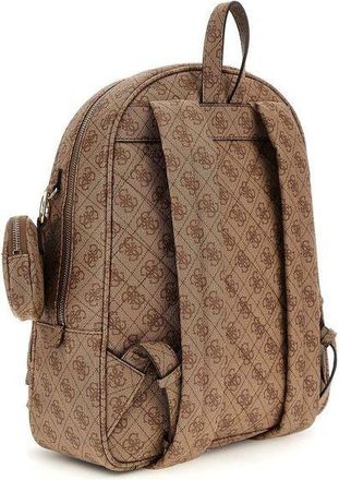 Guess Womens Backpack Latte Logo Polyurethane Bags - Backpacks