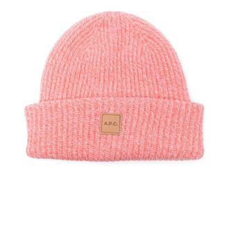 A.P.C. Bonnet Michelle - Dames - Hoeden - Roze - M - Wol - Accessoires