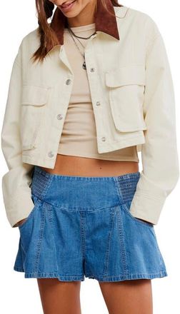 Free People We the Free Martha Workwear Jacket in Tofu at Nordstrom, Size X-Small