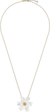 Ted Baker Fukany Furled Flower Enamel Pendant Necklace in Metallic Gold at Nordstrom