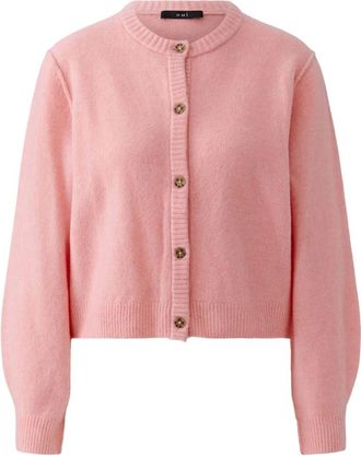 Oui Cardigan - Dames - Truien - Roze - Maat: XL Wol