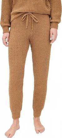 PJ Salvage Chenille Cozy Waffle Pant In Carmel