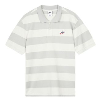 Nike Sportswear Heritage Stripe Colorblock Short Sleeve Polo Shirt Gray / Yellow CU4433-028