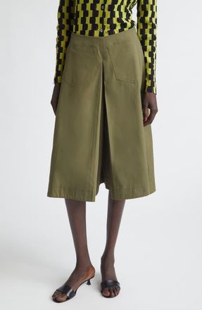 Zankov Louise Cotton Bermuda Shorts in Leaf at Nordstrom, Size X-Small