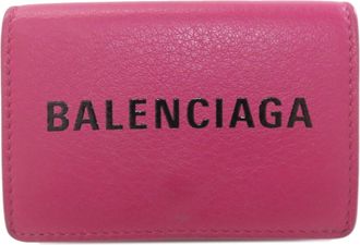 Balenciaga Pink Leather Wallet (Tri-Fold) (Pre-Owned)