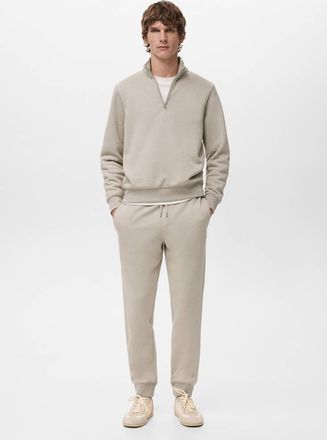 Mango Jogger cotone vita elasticizzata sabbia - Uomo - XXL - MANGO MAN