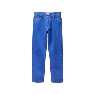 Versace Straight Jeans, female, Blue, Size: W26 Low-waist Straight-leg Jeans