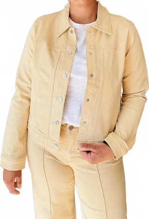 FDJ Olivia Jean Jacket In Yellow