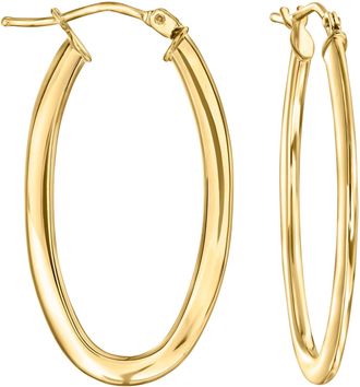 Ross-Simons Italian 14kt Yellow Gold Oval Hoop Earrings