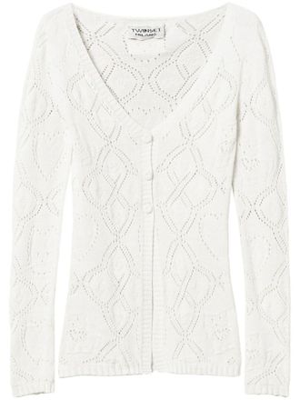 Twin-Set Gebreid vest - Wit