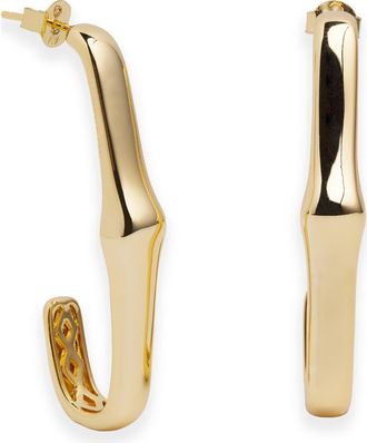 Argento Vivo Bamboo J Hoop Earrings in Gold at Nordstrom