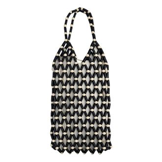 Weili Zheng Handbags, female, Multicolor, Size: ONE SIZE Mini Wooden-Bead Net Bag