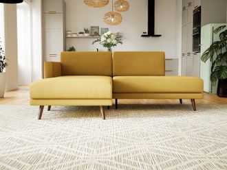MYCS Ecksofa Senfgelb - Flexible Designer-Polsterecke, L-Form: Beste Qualität, einzigartiges Design - 212 x 81 x 162 cm, konfigurierbar