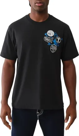 True Religion UNI Graphic T-Shirt in Jet Black at Nordstrom, Size Xxx-Large