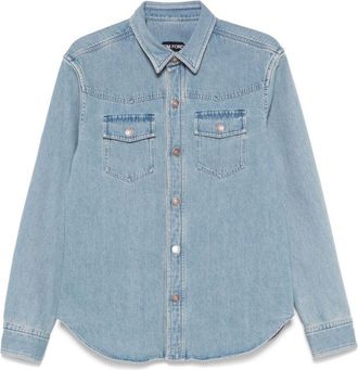 Tom Ford Light Blue Western Panel Shirt With Flap Pockets