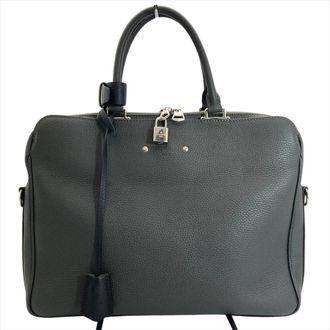 Louis Vuitton Gray Leather Briefcase (Pre-Owned)