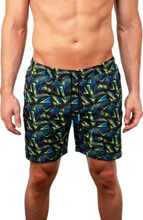 Maceoo Lion Arrow Blue Swim Trunks at Nordstrom, Size Xx-Large