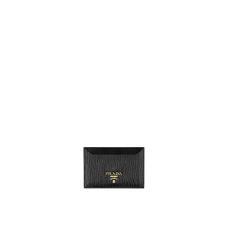 Prada Wallets & Cardholders, female, Black, Size: ONE SIZE Leather Logo Wallet