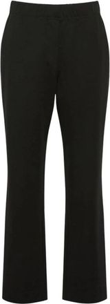 Max Mara Rechte Cropped Broek - Dames - Vrijetijds broeken - Zwart - S - Broeken