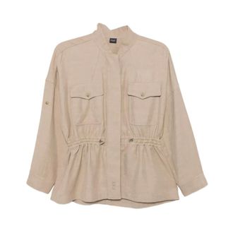 Fay Saharan Overshirt - female - Fay - Light Jackets - Brown - XS - Jackets