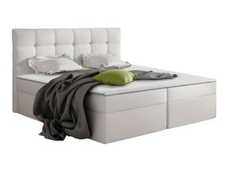 Mirjan24 Mobilier1 - Cama Continental Comfivo 195, Soft 017, Doble, Continental, 140x200, Cuero Ecol&oacute;gico, Somieres, 146x206x113cm