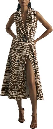Reiss Concordia Atelier Animal Print Tailored Dress