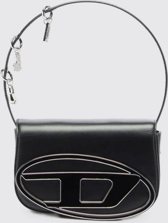 Diesel Mini borsa 1DR in pelle liscia con logo Oval D e charm amovibile
