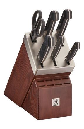 Zwilling Gourmet 7-Piece Knife Block Set in Black at Nordstrom
